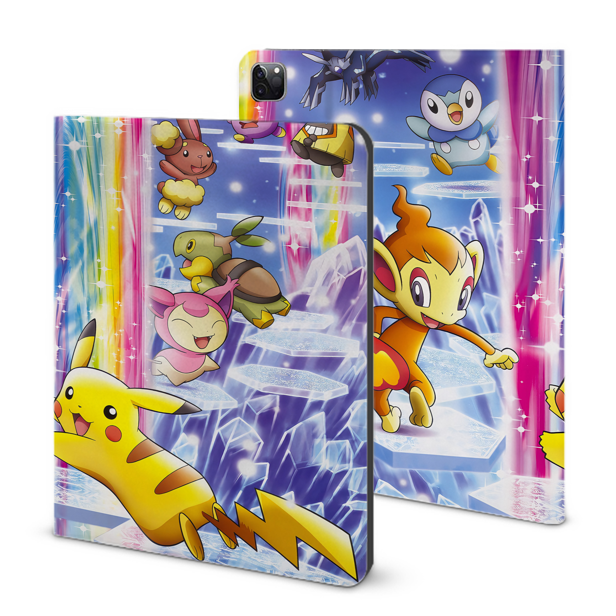 （画像用） ポケットモンスター Pokémon IPad ケース ブック型 PUレザー TPU 耐衝撃 軽量 薄型 ペン収納なし 全面保護 IPad 各モデル対応